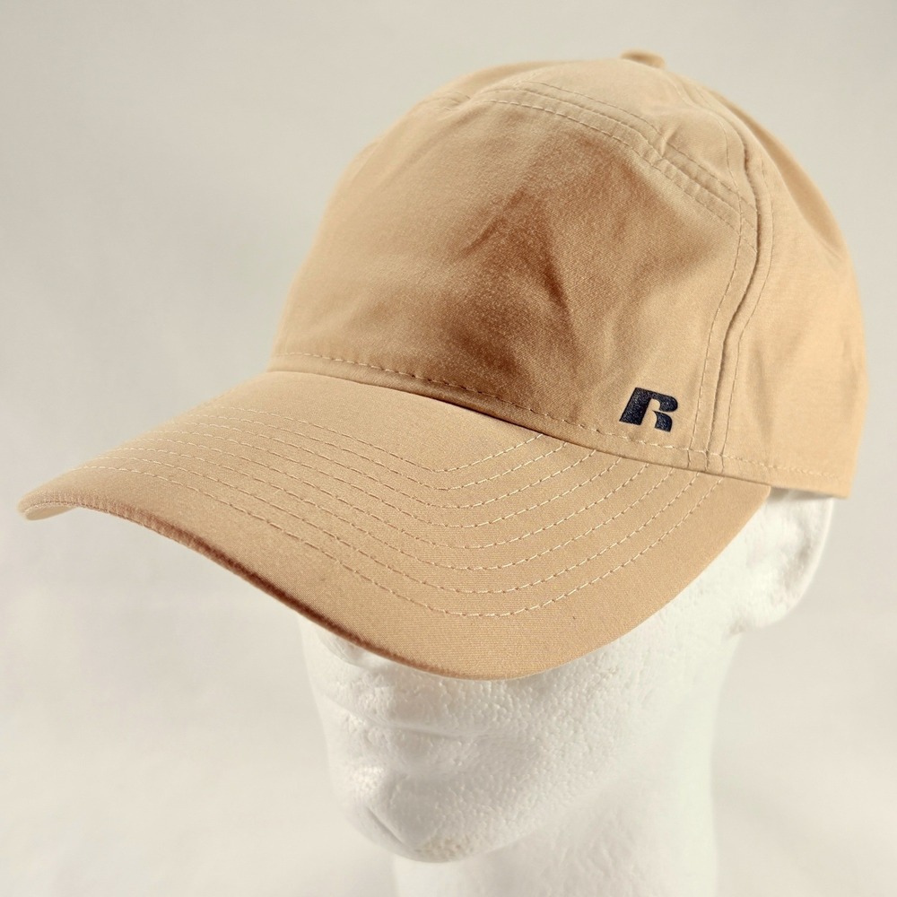 Russell Athletic Tan Beige Adjustable Strap Dad Hat Baseball Cap